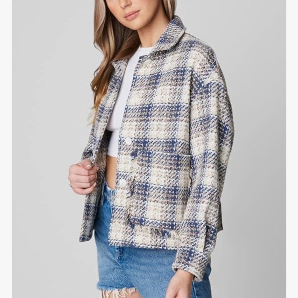 BLANK NYC Plaid Tweed Shacket - Once In A Lifetime
